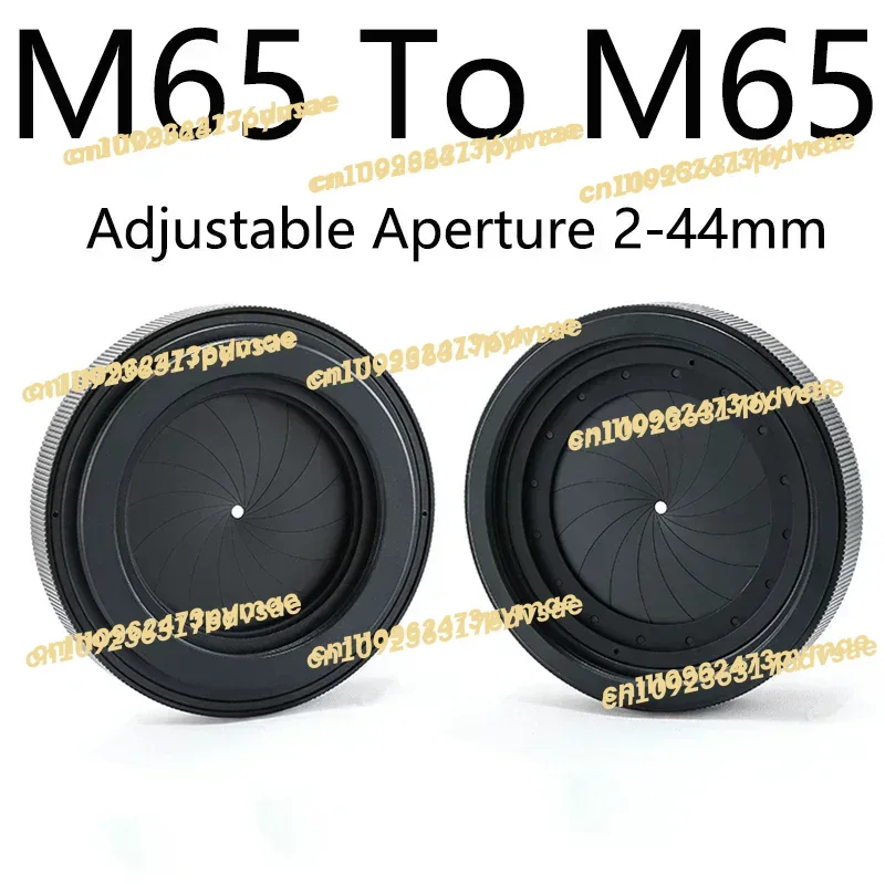 Lens Adapter Ring - 2025Adjustable Aperture 2-44mm iris diaphragm M65