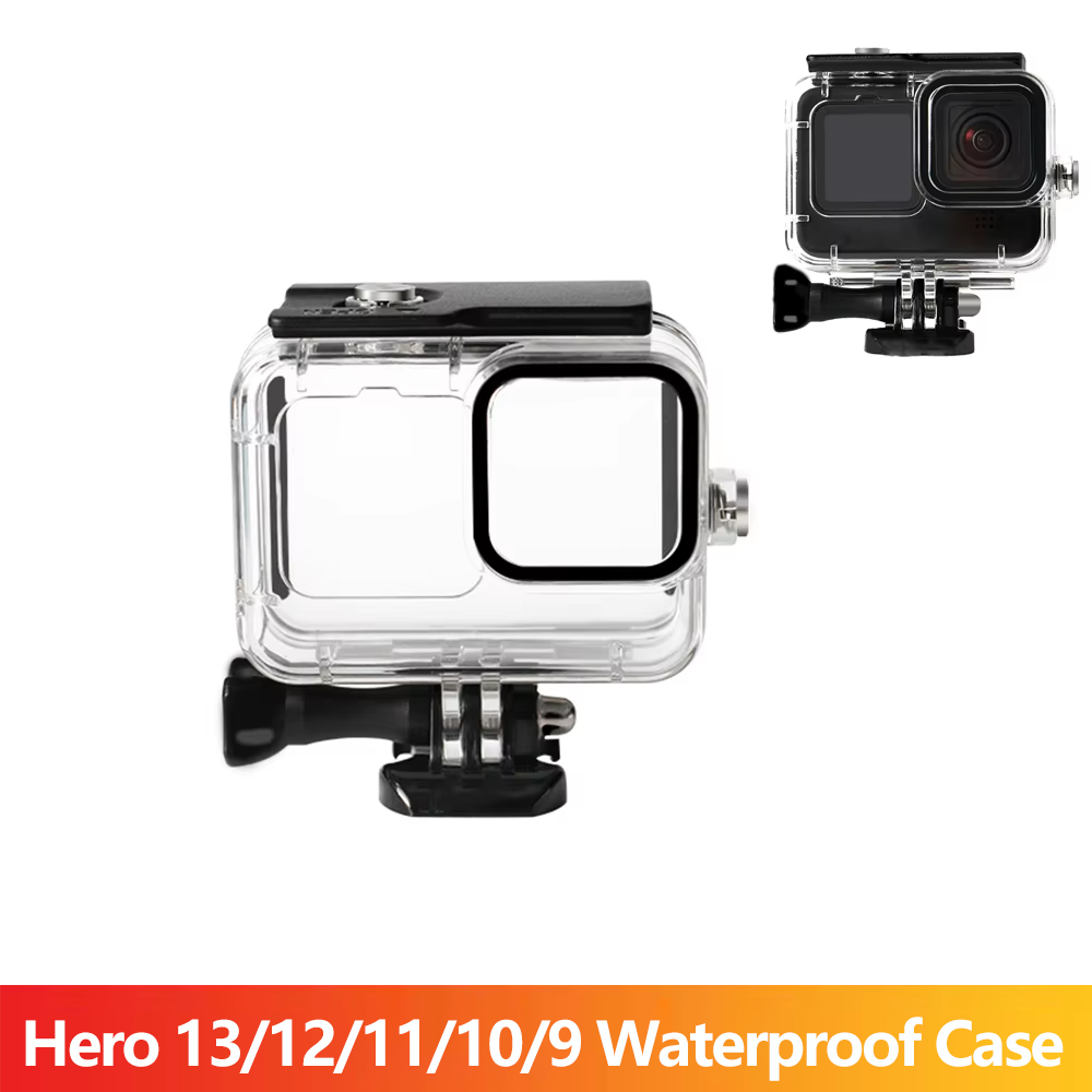 Gopro Action Camera Hero 13 Black - Hero 13/12/11/10/9 Waterproof Case Protective Underwater