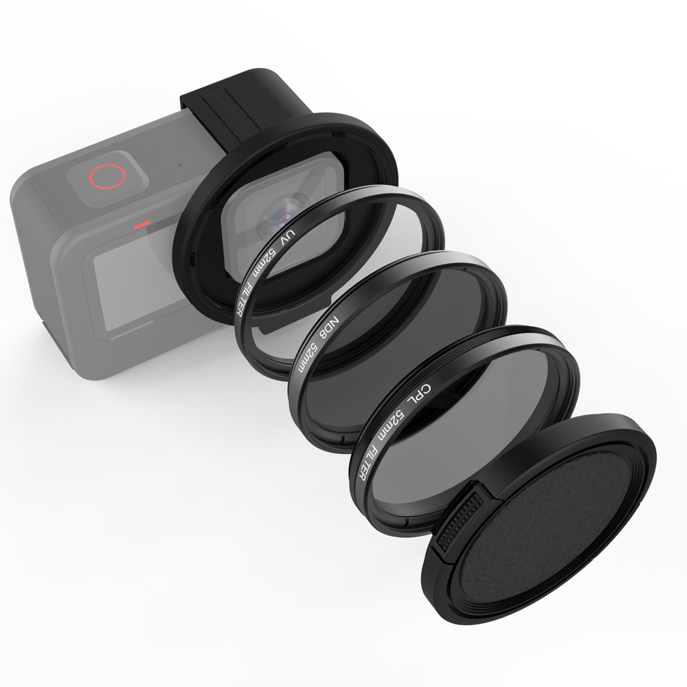 Gopro Action Camera Hero 13 Black - 52mm Filter Adapter Ring Protector CPL