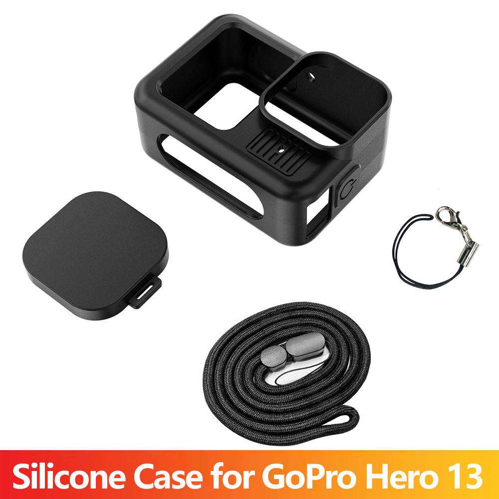 Gopro Action Camera Hero 13 Black - Silicone Protective Case Lens Cover Hand