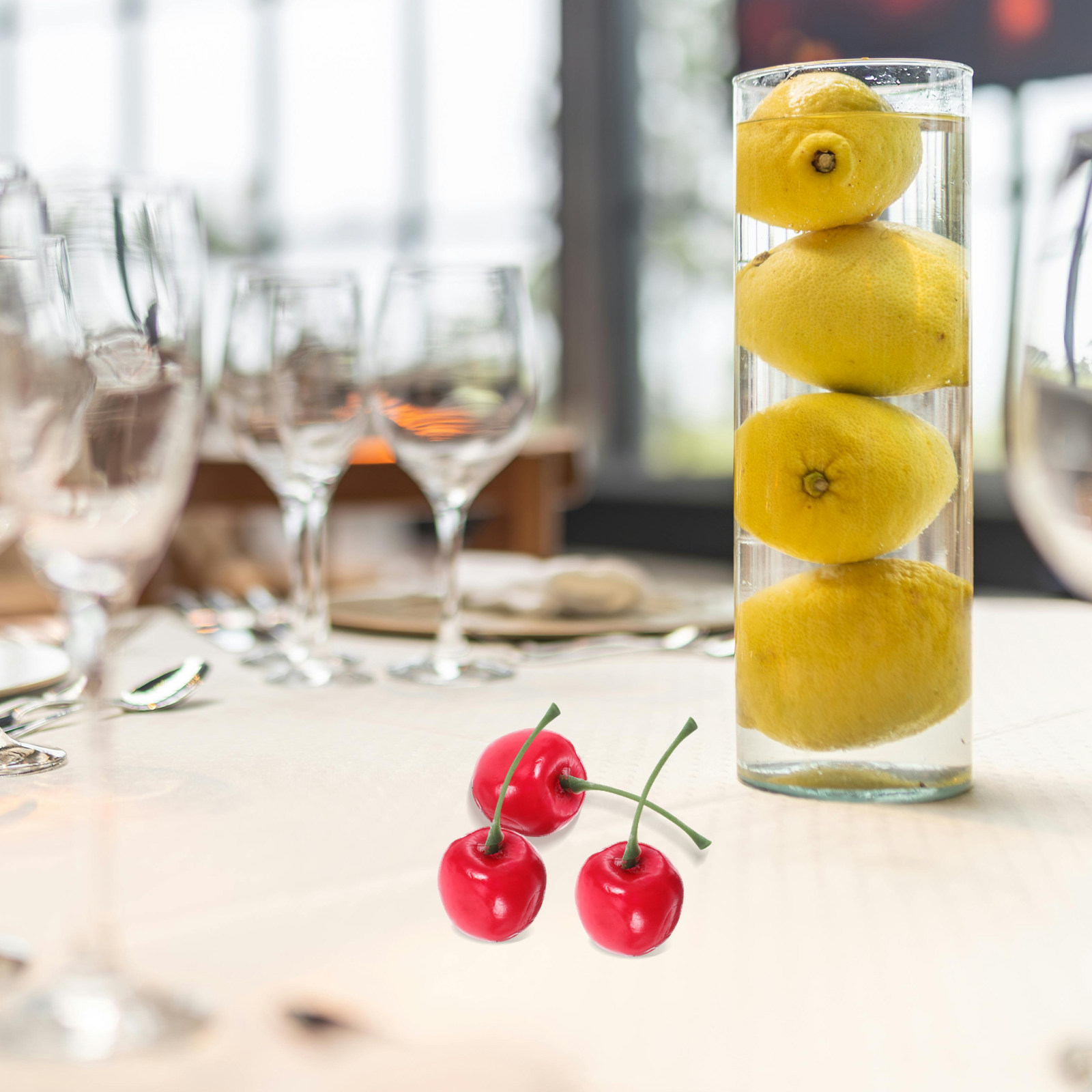 Photography Food - 20Pcs Cherry Party Decor with Stem
