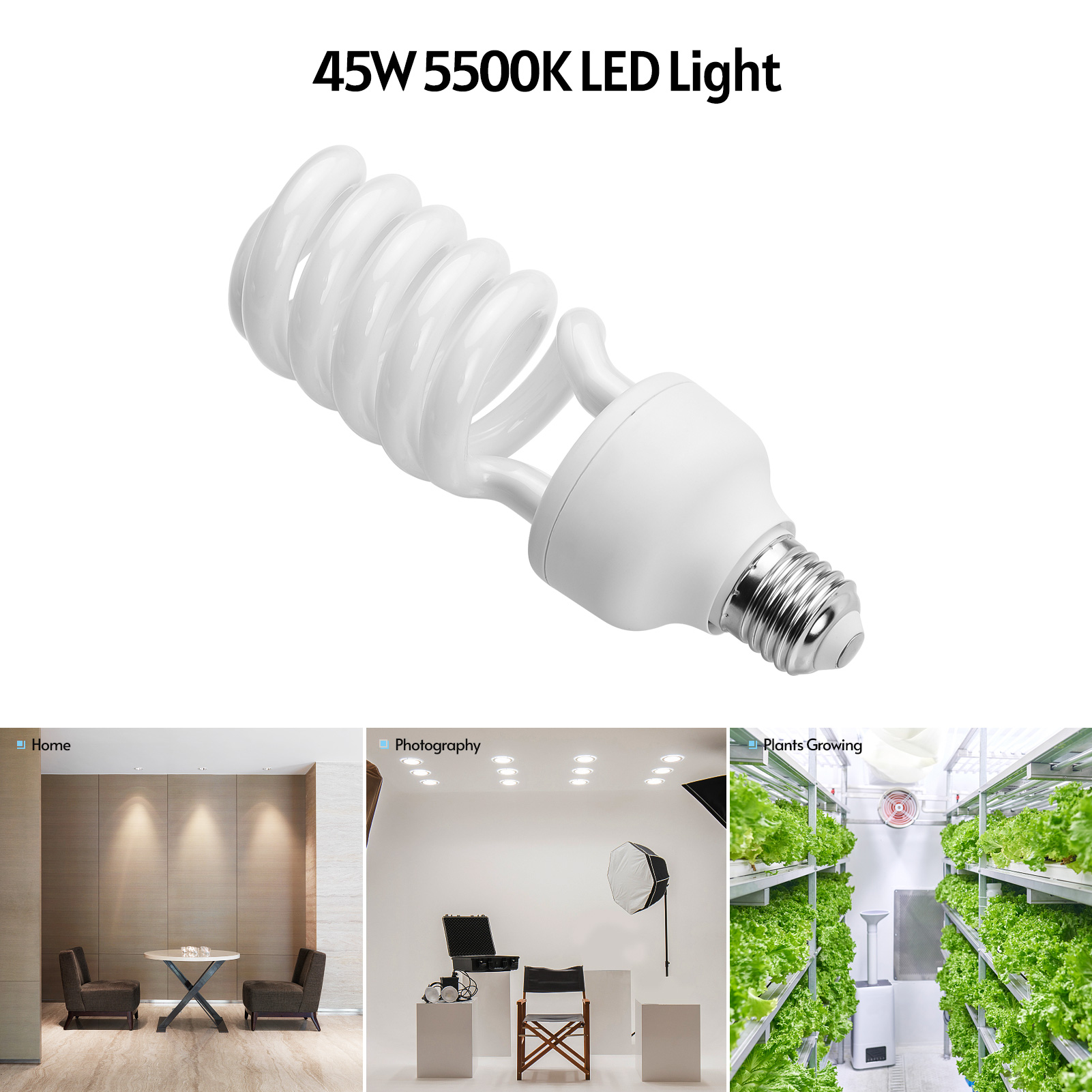 45W Spiral Fluorescent Light B - đánh giá và giá Photography Bulb
