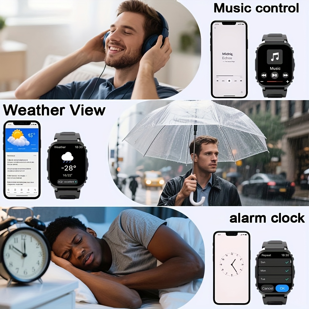 Smart Watch，1.84-Inch Large Sq - đánh giá và giá Photography Of A Man