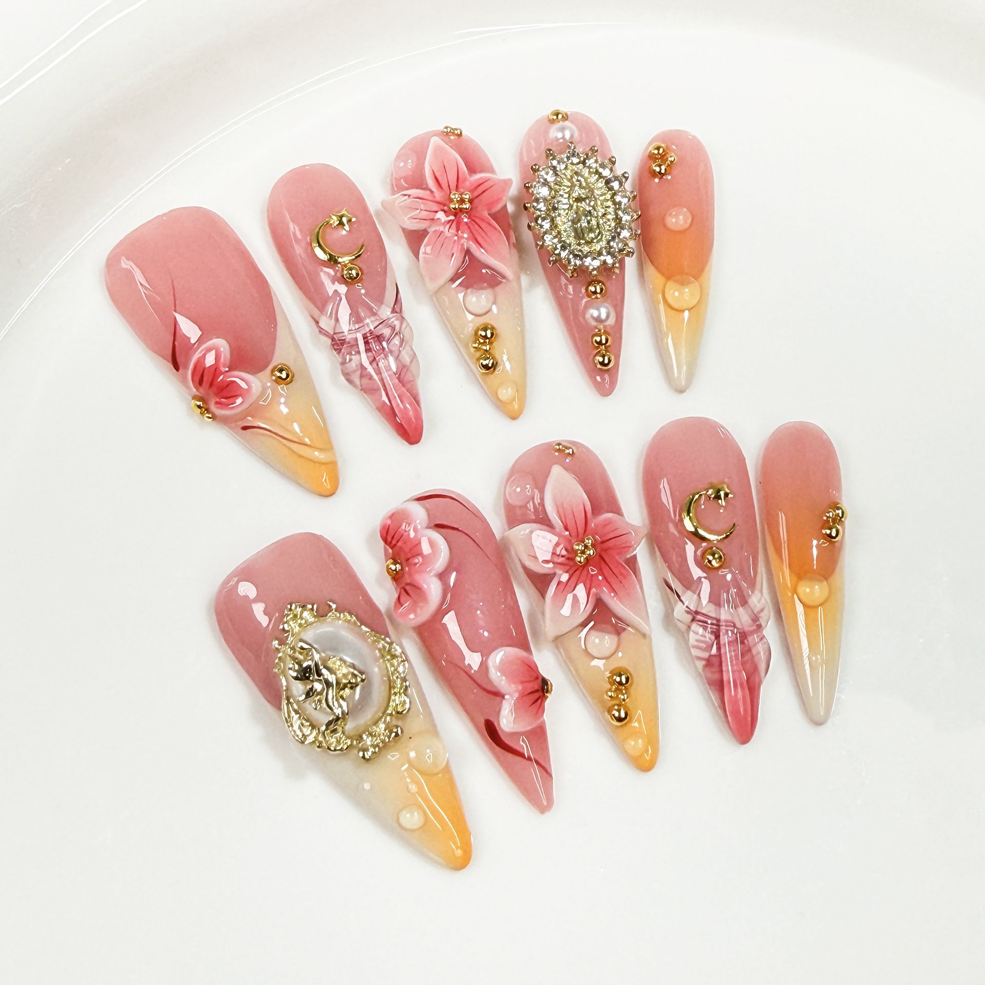 10Pcs Retro Long Stiletto Fake - đánh giá và giá Photography Tips