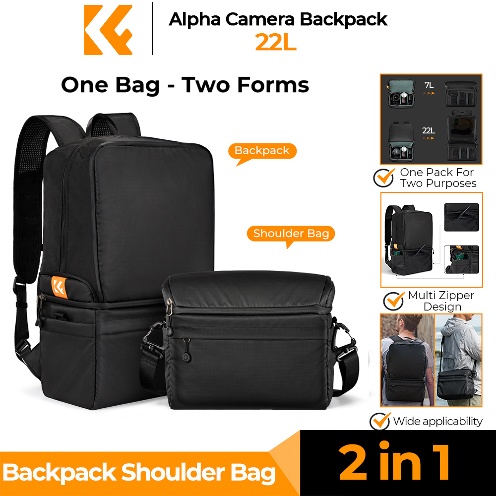 K&F CONCEPT 22L Camera Backpac - đánh giá và giá Camera Bag Waterproof