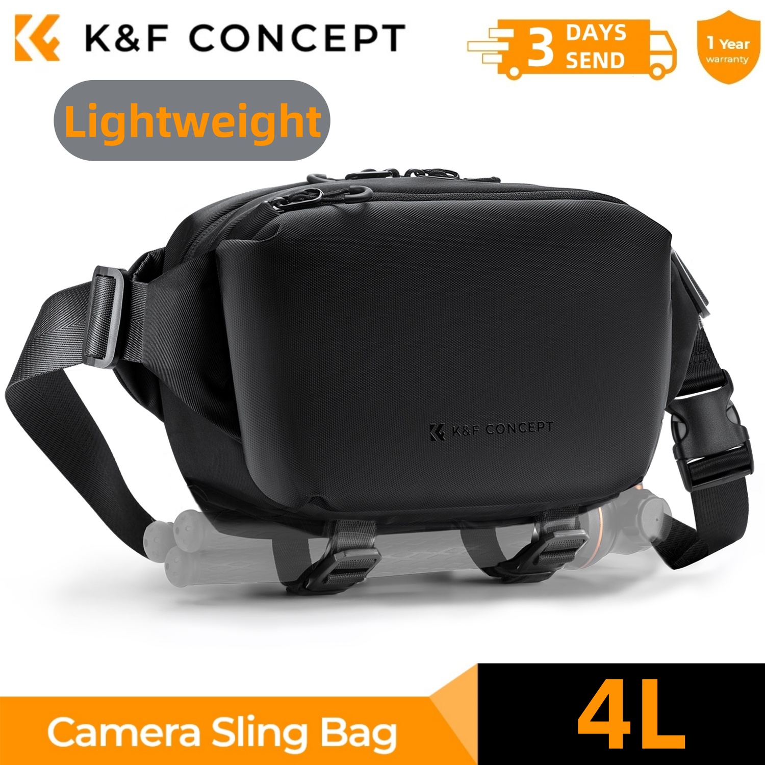 K&F CONCEPT 4L Camera Sling Ba - đánh giá và giá Camera Bag Waterproof