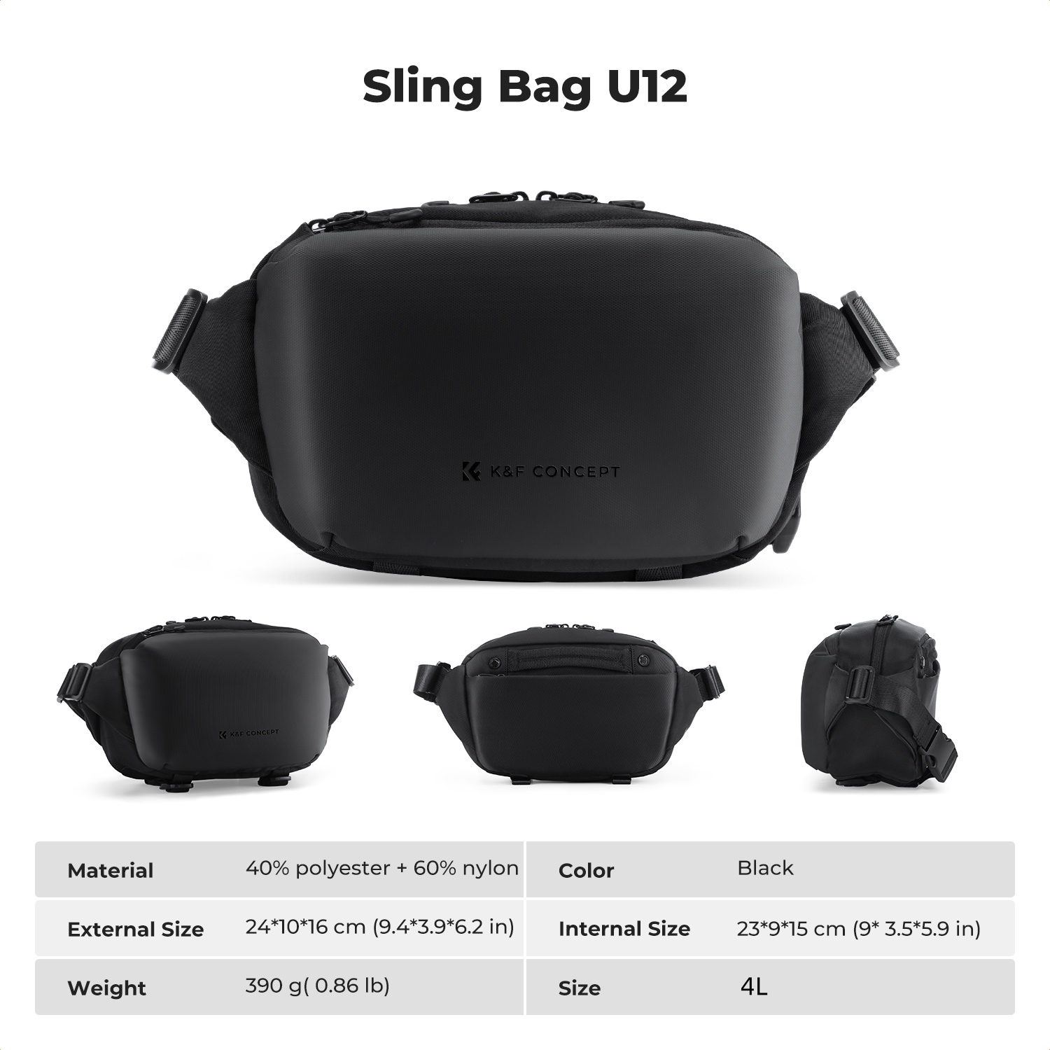 K&F CONCEPT 4L Camera Sling Ba - đánh giá và giá Camera Bag Waterproof