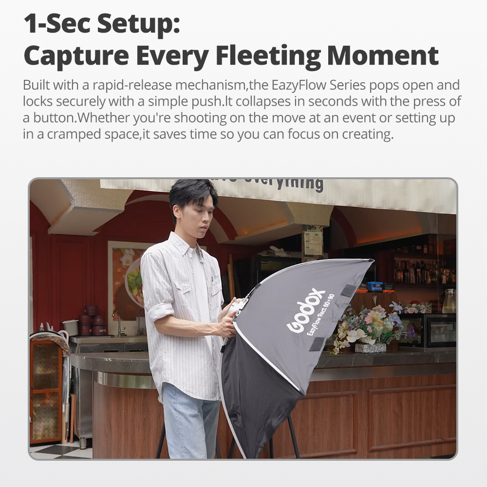 Godox EazyFlow series Foldable - đánh giá và giá Pop Up Flash Diffuser